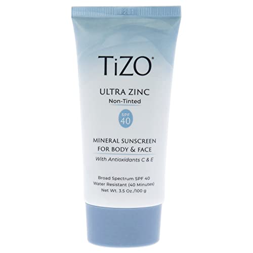 TiZO® Ultra Zinc | No Tinte | Protector Solar de Amplio Espectro SPF 40 para cara y cuerpo | Protección UVA y UVB | Fórmula con 20% Óxido de Zinc | - imagen 1