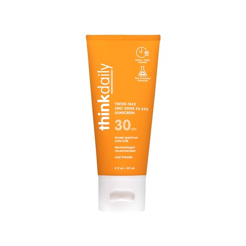 Thinkdaily Protector Solar Tinte SPF 30 para la Cara con Óxido de Zinc, 2 Oz – Protector Solar Natural, Resistente al Agua, Seguro para los - imagen 2