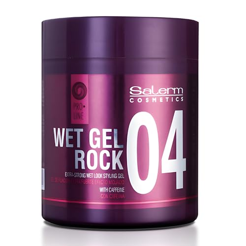 SALERM Gel para Peinar - Pro Line Wet Gel Rock 04 - 500 ml - Fijación Fuerte y Duradera - Efecto Húmedo - Con Cafeína y Resinas Fijadoras - Sin - imagen 3