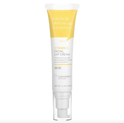 Crema Facial Hidratante Cosmedica Skincare con 15% de Vitamina C - 2 onzas - Protege y nutre la piel durante el día - Vegana, Libre de Crueldad - imagen 1