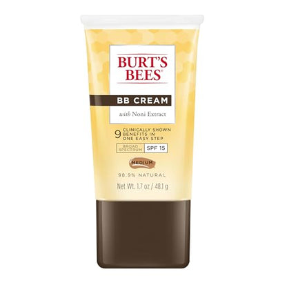 Crema BB Burt's Bees con SPF 15, loción teñida con protector solar de amplio espectro para todo tipo de piel, 98.9% de origen natural, tamaño - imagen 1