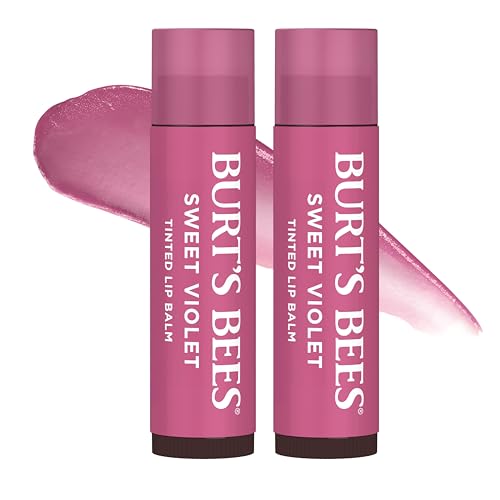 Burt's Bees Bálsamo Labial Tinte 100% Natural, Violeta Dulce, 0.15 Oz, Paquete de 2 - imagen 1