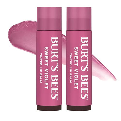 Burt's Bees Bálsamo Labial Tinte 100% Natural, Violeta Dulce, 0.15 Oz, Paquete de 2 - imagen 1