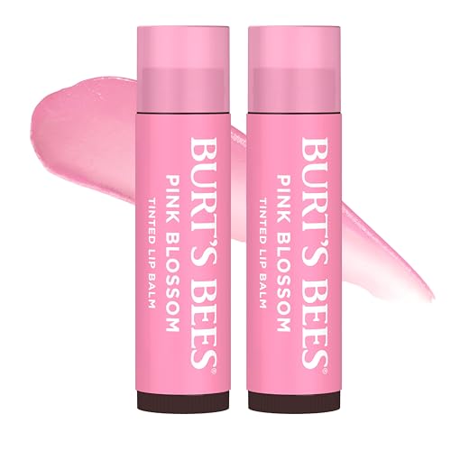 Burt's Bees Bálsamo Labial Tinte, Regalos para el Día de las Madres, Fórmula 2 en 1 Hidratante y Tinte, Acabado Natural Construible, Pink Blossom - imagen 1