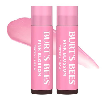 Burt's Bees Bálsamo Labial Tinte, Regalos para el Día de las Madres, Fórmula 2 en 1 Hidratante y Tinte, Acabado Natural Construible, Pink Blossom - imagen 2