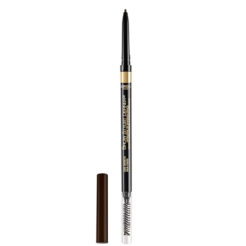 Lápiz de Cejas L'Oreal Paris Makeup Brow Stylist Definer Waterproof, Ultra-Fino y Retráctil, para Rellenar y Definir, Castaño Oscuro, 0.003 oz. - imagen 1