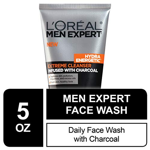 L'Oreal Men Expert Limpiador Facial Hydra Energetic con Carbón para Lavado Diario, Gel Facial para Hombres, 5 fl. oz - imagen 2