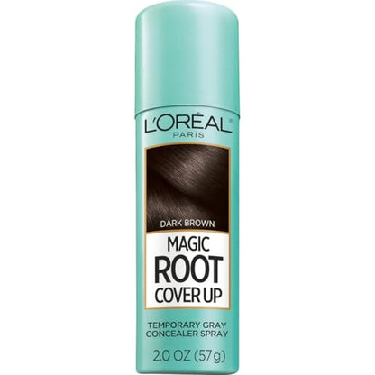 L'Oreal Paris Root Cover Up Spray Temporal para Cubrir Canas, Spray de Color para el Cabello con Cobertura de Relleno y Engrosamiento, Marrón Oscuro - imagen 1