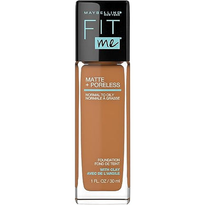 Base líquida Maybelline Fit Me Matte + Poreless, sin aceite, tono Cappuccino, 1 unidad (el empaque puede variar) - imagen 3
