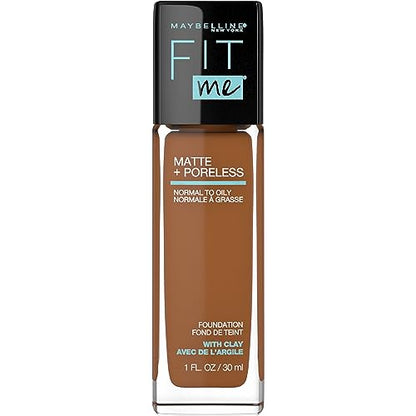 Base líquida mate y sin aceite Maybelline Fit Me Poreless, tono Mocha, 1 unidad (el empaque puede variar) - imagen 1