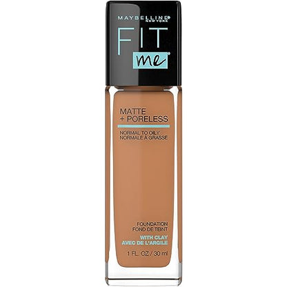 Base líquida mate y sin aceite Maybelline Fit Me Poreless, tono Classic Tan, 1 unidad (el empaque puede variar) - imagen 3