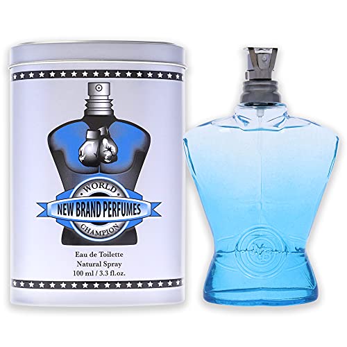 New Brand World Champion Eau de Toilette Spray para Hombre 3.3 oz Azul - imagen 4