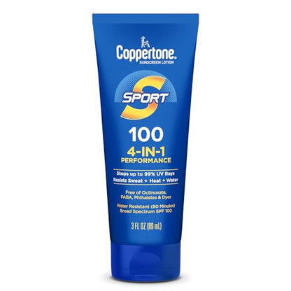 Loción Solar Coppertone SPORT de Amplio Espectro SPF 100 (3 Onzas Líquidas) (El empaque puede variar) - imagen 1