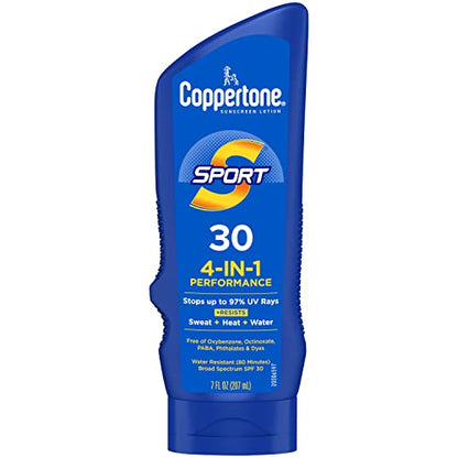 Loción bloqueadora solar Coppertone SPORT SPF 30, resistente al agua, loción para el cuerpo, 7 fl oz - imagen 2