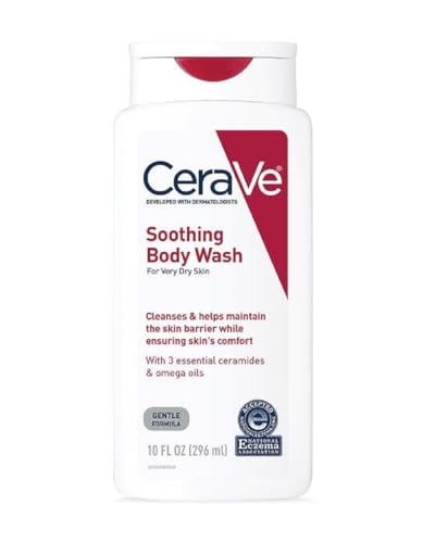 CeraVe Gel de Ducha Suavizante para Piel Seca, Aceite de Ducha para Piel Sensible y con Eccema, Sin Fragancia, Sin Parabenos, 10 oz - imagen 2