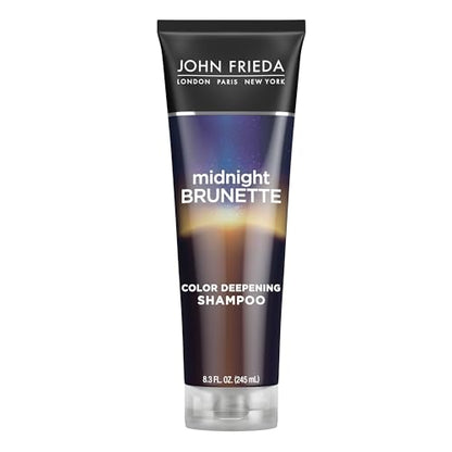 Champú John Frieda Midnight Brunette, Champú para Profundizar Color y Refrescar Tonos Marrones, Infusionado con Aceite de Cacao y Prímula, 8.3 Oz - imagen 2