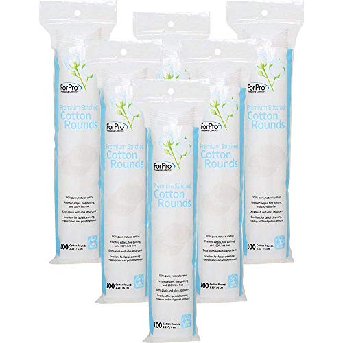 ForPro Colección Profesional Discos de Algodón Premium Cosidos, 100% Algodón Puro para Retirar Maquillaje, Esmalte y Limpiar el Rostro, Paquete de 6, - imagen 2