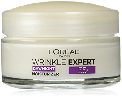 L'Oreal Paris Wrinkle Expert 55+ Crema Hidratante Facial Anti-Envejecimiento con Calcio, No Grasosa, Apta para Piel Sensible 1.7 fl. oz - imagen 3
