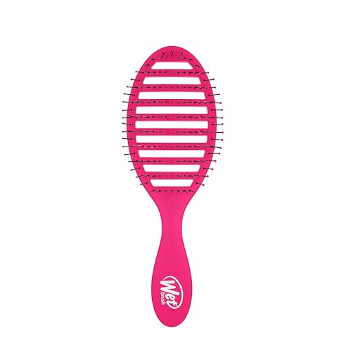 Cepillo para el cabello Wet Brush Speed Dry - Rosa - Diseño ventilado y cerdas HeatFlex ultra suaves, seguras para secar con secadora, mango - imagen 3