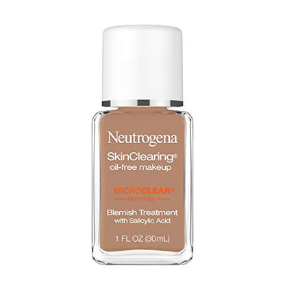 Base líquida Neutrogena SkinClearing sin aceite para combatir el acné y las imperfecciones con ácido salicílico, control de brillo, para piel - imagen 2