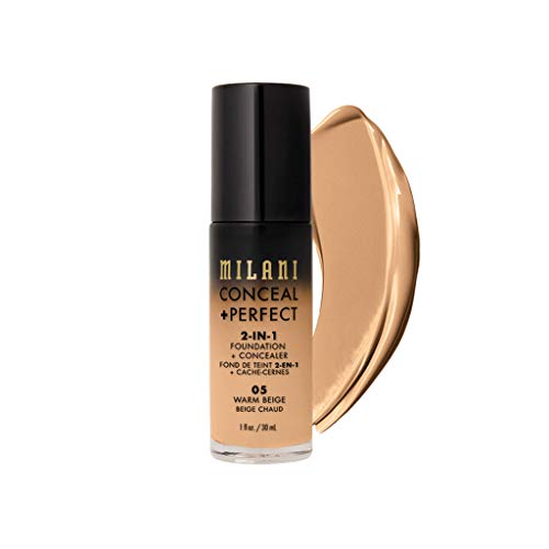 Base y Corrector 2 en 1 Milani Conceal + Perfect para un Cutis Perfecto, Corrige Ojeras, Cubre Imperfecciones y Enrojecimiento, Resistente al Agua - - imagen 3