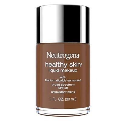 Base líquida Neutrogena Healthy Skin con protector solar de amplio espectro SPF 20, cobertura media, con Pro-Vitamina B5, Chestnut 135, 1 fl. oz - imagen 2