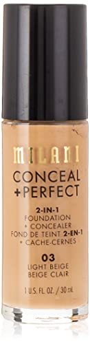 Base Líquida Milani Conceal + Perfect - Beige Claro, 1 Fl. Oz. Libre de Crueldad, Resistente al Agua, Sin Aceite, Cobertura Media a Completa, Acabado - imagen 4