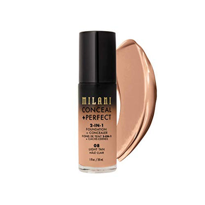 Base y Corrector 2 en 1 Milani Conceal + Perfect para un Cutis Impecable, Corrige Ojeras, Cubre Imperfecciones y Enrojecimiento, Resistente al Agua - - imagen 3