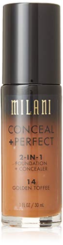 Base y Corrector 2 en 1 Milani Conceal + Perfect para un Cutis Perfecto, Corrige Ojeras, Cubre Imperfecciones y Enrojecimiento, Resistente al Agua - - imagen 2