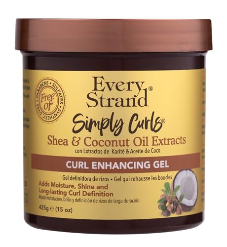 Crema para rizos Every Strand Simply Curls con aceite de coco y karité, 15 onzas - imagen 1