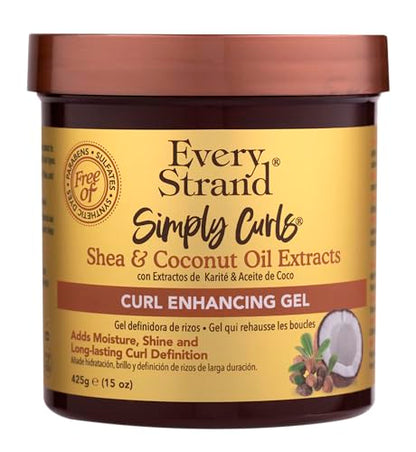 Crema para rizos Every Strand Simply Curls con aceite de coco y karité, 15 onzas - imagen 1