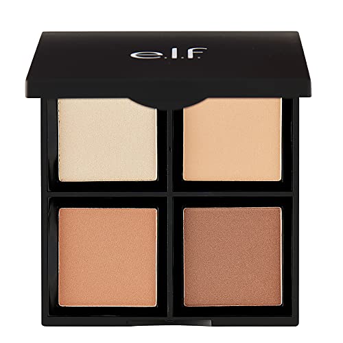 Paleta de Contorno e.l.f., 4 Tonos, Personalizable, Fácil de Aplicar, Define, Ilumina, Ligera/Media, Infusionada con Vitamina E, Larga Duración, 0.56 - imagen 4