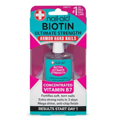 Nail-Aid Biotin Tratamiento y Fortalecedor de Uñas - Transparente, 0.55 Fl Oz (08873) - imagen 4