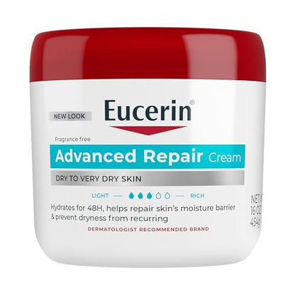 Crema Corporal Eucerin Advanced Repair para Piel Muy Seca, Hidratante Diario Sin Fragancia, Tarro de 16 Oz - imagen 3