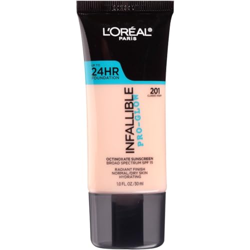 Base de Maquillaje L'Oreal Paris Infallible Pro-Glow 24HR, Marfil Clásico, 1 Onza - imagen 2