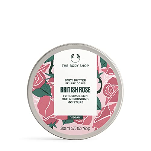The Body Shop Manteca Corporal de Rosa Británica – Hidratante y Nutritivo para Piel Normal – Vegano – 6.75 oz - imagen 2