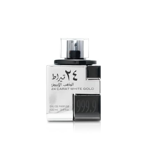 Lattafa 24 Carat White Gold – Fragancia Eau de Parfum Unisex Fresca, Picante y Amaderada – 100 ml / 3.4 oz de Larga Duración - imagen 3