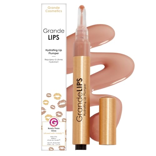 Grande Cosmetics GrandeLIPS Lip Plumper Hidratante - Para Labios Más Llenos y Hidratados - Barely There (0.084 oz) - imagen 1