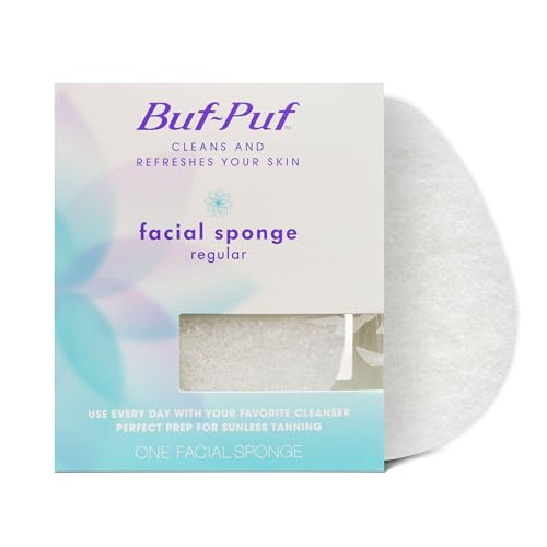 Esponja Facial Buf-Puf Regular, Desarrollada por Dermatólogos, Elimina Suciedad y Maquillaje, Reutilizable, Exfoliante, Blanca, 1 Unidad - imagen 3