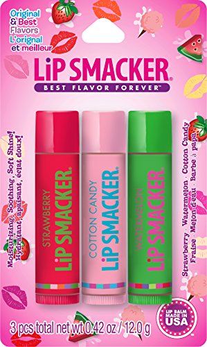 Bálsamo Labial Lip Smackers Sabor Original - Hidratante y Suavizante Trio Fresa, Sandía y Algodón de Azúcar - imagen 2