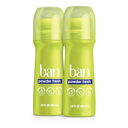 Desodorante Antitranspirante Roll-on Ban Invisible para Mujeres y Hombres, Protección de Olores y Sudor de 24 Horas, Fresh Powder, 3.5 Oz, Paquete de - imagen 4