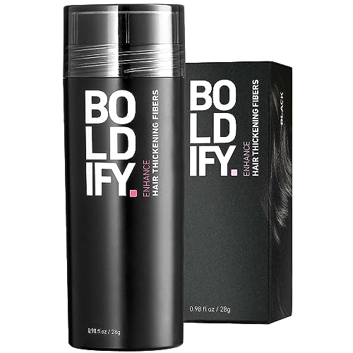 BOLDIFY Hair Fibers (28g) - Fill In Thinning and Fine Hair for an Instantly Fuller, Thicker Look - 14 Shades for Women & Men - Black - imagen 1