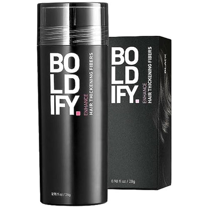 BOLDIFY Hair Fibers (28g) - Fill In Thinning and Fine Hair for an Instantly Fuller, Thicker Look - 14 Shades for Women & Men - Black - imagen 3