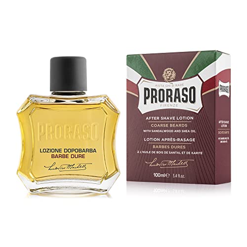 Loción After Shave Proraso - Aceite de Sándalo y Manteca de Karité - Hidratante y Nutritiva para Barbas Gruesas - 3.4oz - imagen 1