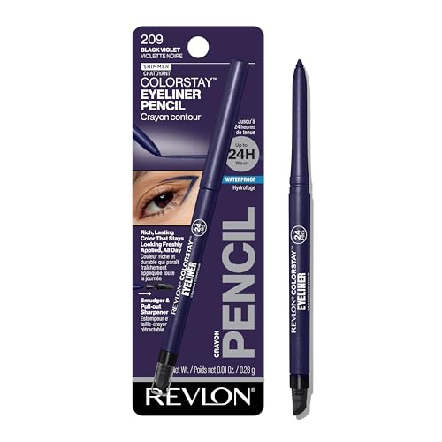 Lápiz Delineador de Ojos REVLON ColorStay Waterproof, Resistente a Manchas, con Sacapuntas, 209 Negro Violeta, 0.01 oz - imagen 3
