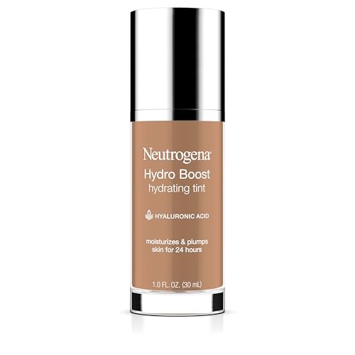 Neutrogena Hydro Boost Base de Maquillaje Hidratante para Piel Seca con Ácido Hialurónico, Gel de Agua Ligero, No Comedogénico, Color 115 Cocoa, 1.0 - imagen 4