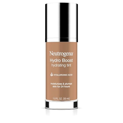 Neutrogena Hydro Boost Base de Maquillaje Hidratante para Piel Seca con Ácido Hialurónico, Gel de Agua Ligero, No Comedogénico, Color 115 Cocoa, 1.0 - imagen 2