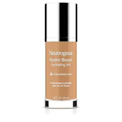 Base de Maquillaje Hidratante Neutrogena Hydro Boost para Piel Seca, con Ácido Hialurónico, Gel de Agua Ligero, No Comedogénico, Color 85 Honey, 1.0 - imagen 4
