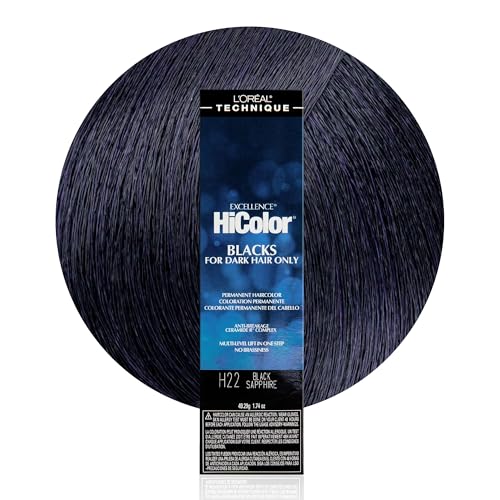 L'Oréal Technique HiColor Violet & Blacks Coloración Permanente para Cabello - Complejo Ceramida R Anti-Ruptura, Multi-Lift, Sin Naranja, Base - imagen 1
