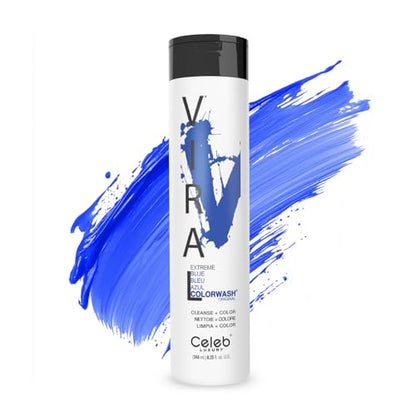 Celeb Luxury Viral Colorwash, Champú Deposito de Color Semipermanente Profesional, Azul, 8.25 Fl Oz (Paquete de 1) - imagen 3